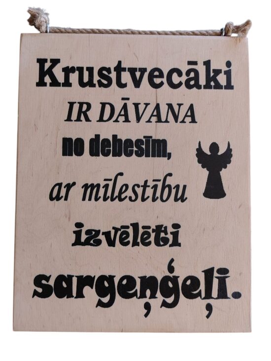 Koka dekors "Krustvecāki ir sargeņģeļi"