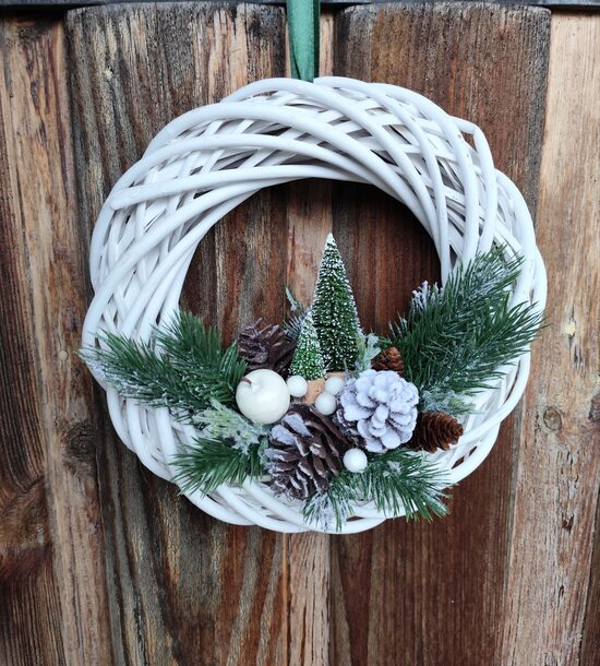 Ziemassvētku durvju vainags, 20 cm