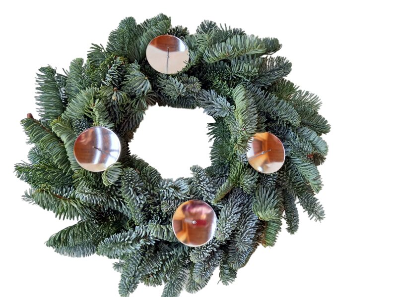 Ziemassvētku Adventes vainags, dabīgs, 40 cm