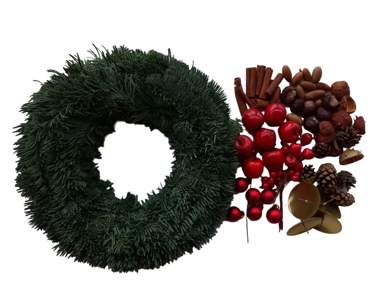 Adventes vainaga komplekts "Izdekorē pats!", sarkans